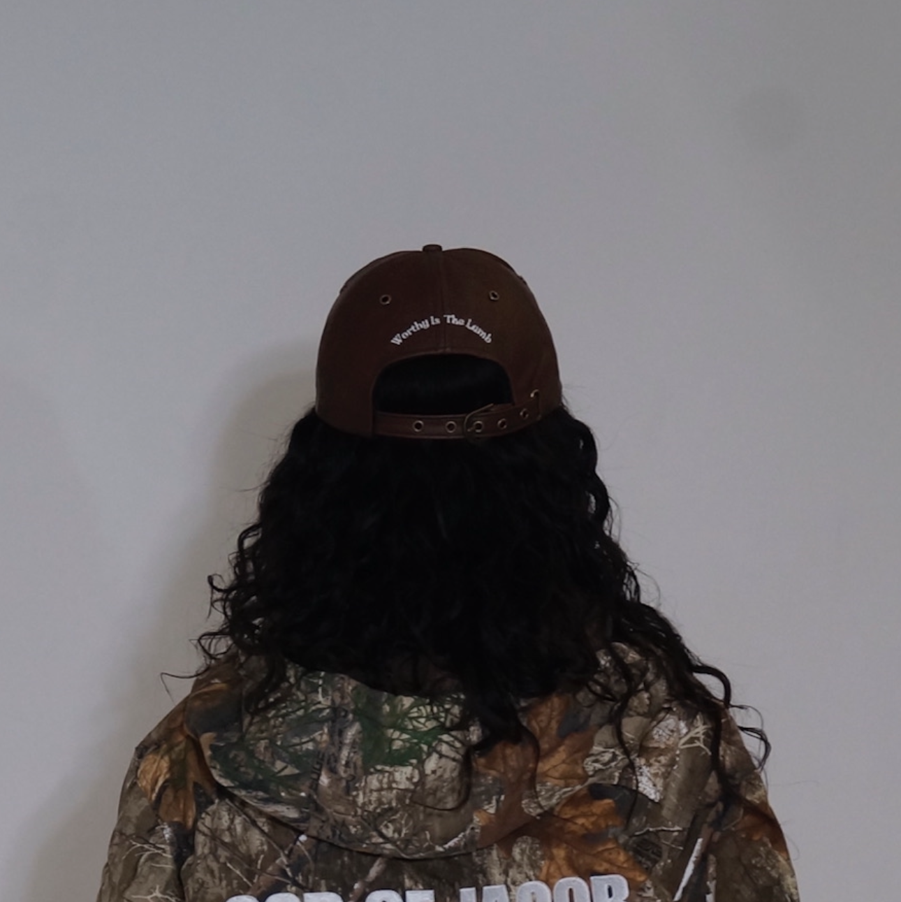 GOD OF JACOB DISTRESSED OILED LAMBSKIN LEATHER BALLCAP